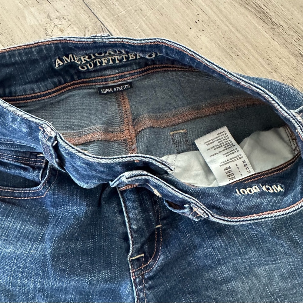 American Eagle Outfitters Blue Flared Women's Jeans - Picture 3 of 5